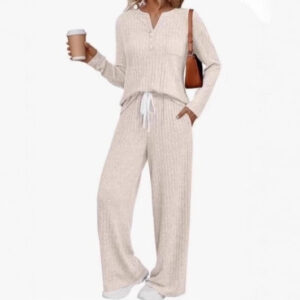 Must-Have Ribbed Knit 2 Piece Lounge Set