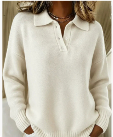 Women's Plaid Knit Button-Down Shirt Sweater — Retro Flannel-Style Cardigan with Ribbed Cuffs & Hem - Image 10