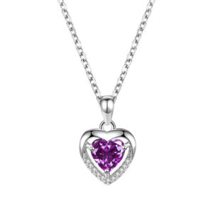 925 Sterling Silver Heart Necklace Women's
