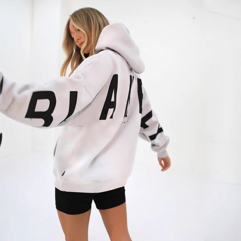 Oversized Streetwear Hoodie for Women - "BLAKE" Graphic Back Print Pullover - Heavyweight Hip-Hop Loose Fit Sweatshirt - Image 7