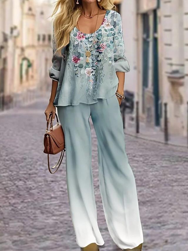 Casual 2 piece Floral Outfit for Women - Image 3