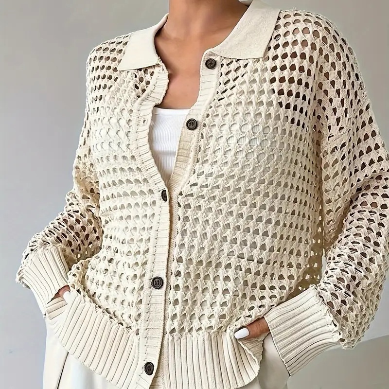 Women’s Flower Velvet Cardigan – Casual & Chic - Image 3
