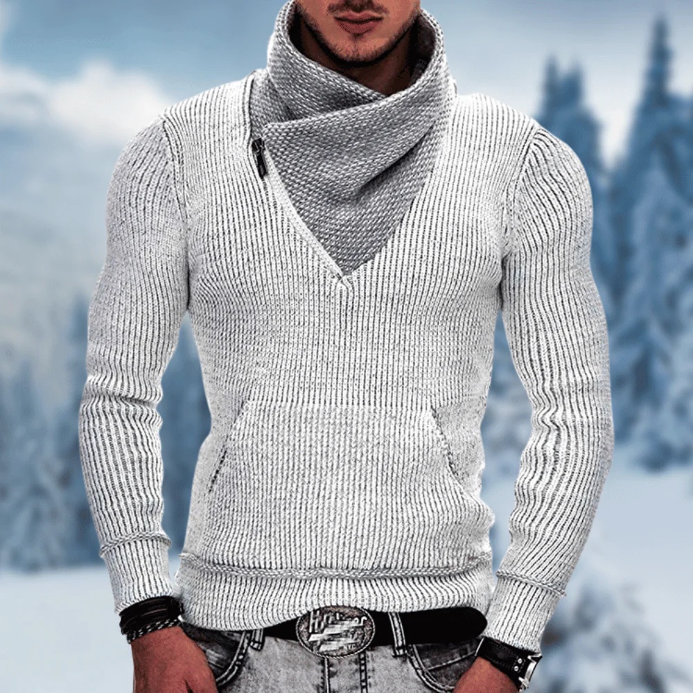 Men's Shawl Collar Sweater - Ultimate 4-Color Warm - Image 7