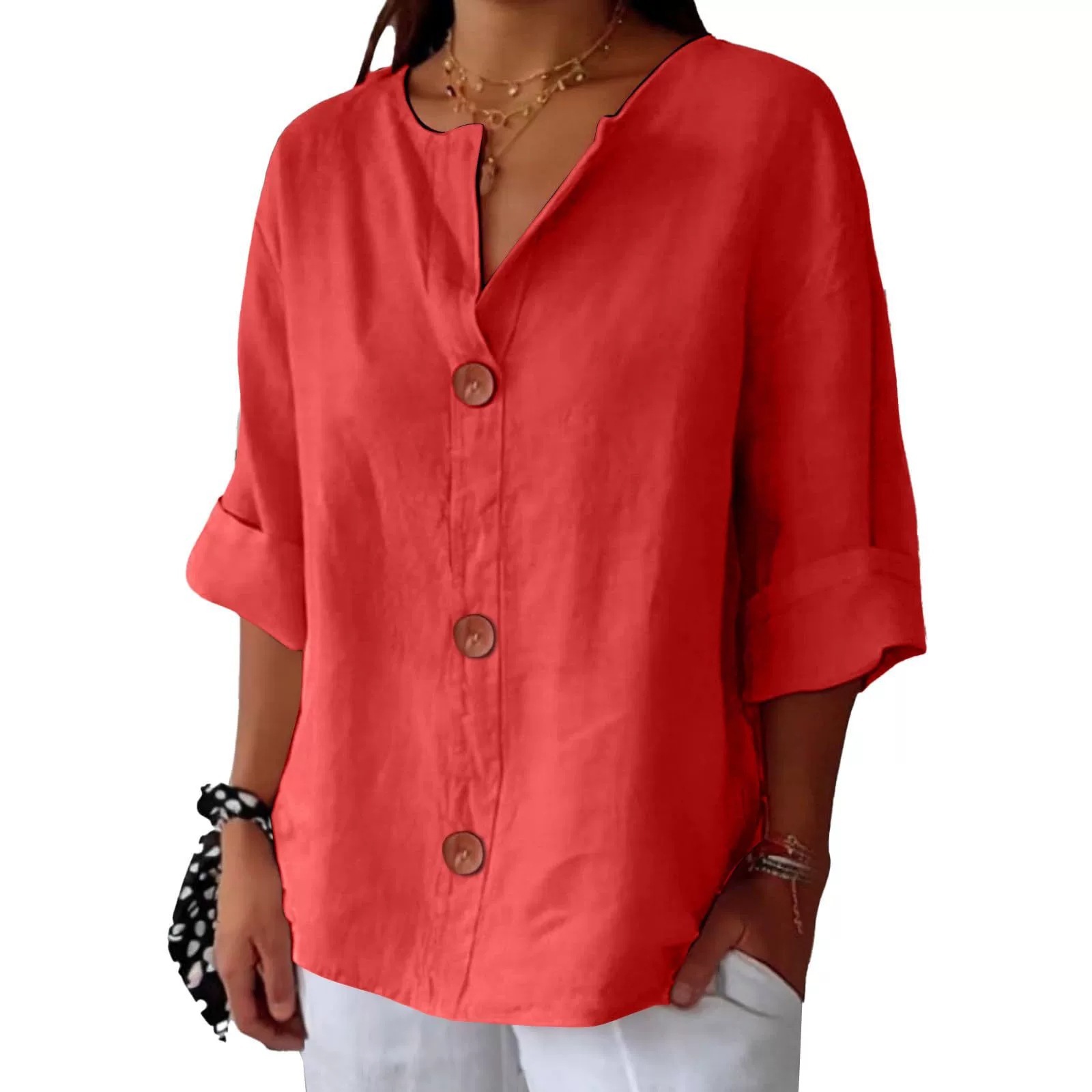Women’s Linen Shirt – Casual & Breathable Comfort - Image 8