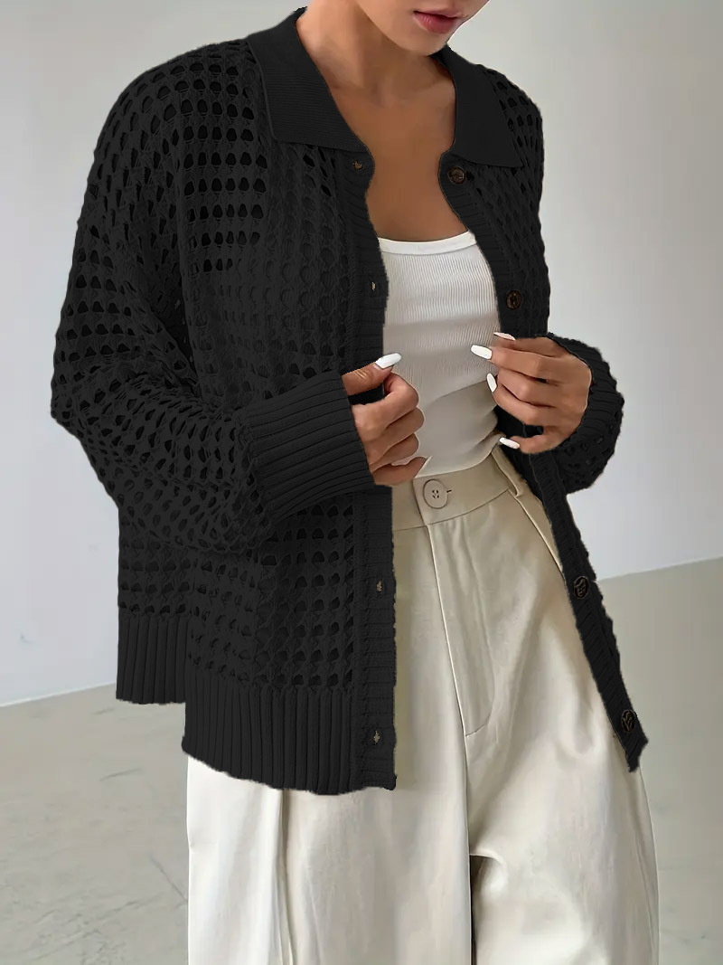 Women’s Flower Velvet Cardigan – Casual & Chic - Image 5