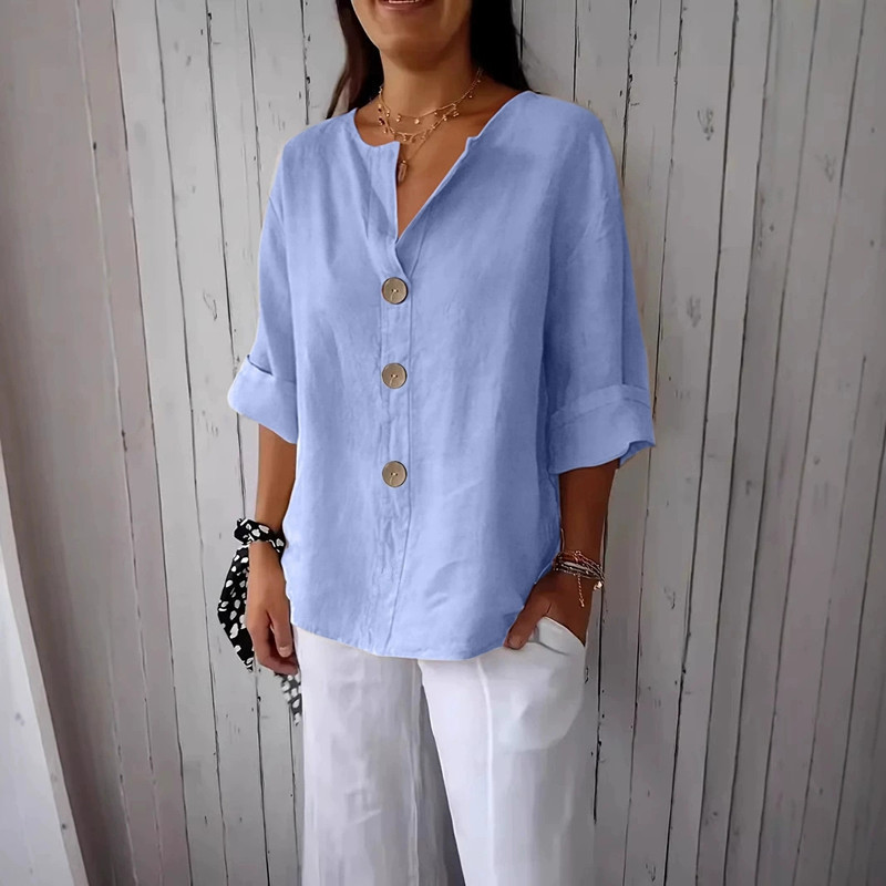 Women’s Linen Shirt – Casual & Breathable Comfort - Image 3