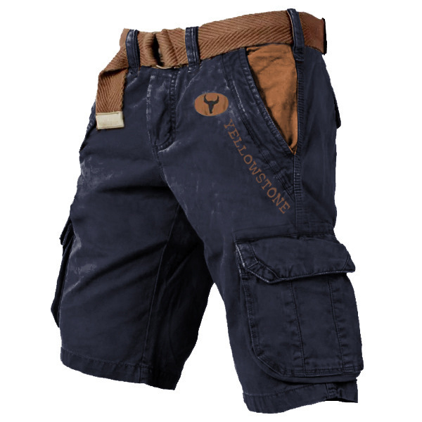 Men's Rugged Utility Cargo Shorts with Belt – Premium 100% Cotton, Casual Work & Outdoor Wear - Image 7