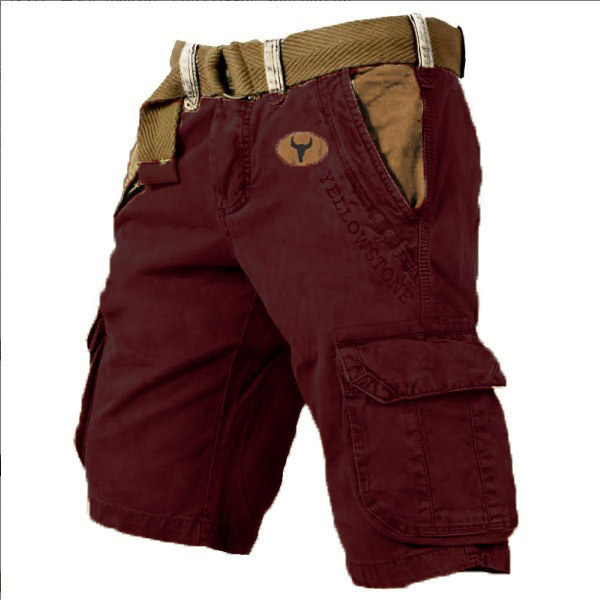 Men's Rugged Utility Cargo Shorts with Belt – Premium 100% Cotton, Casual Work & Outdoor Wear - Image 6