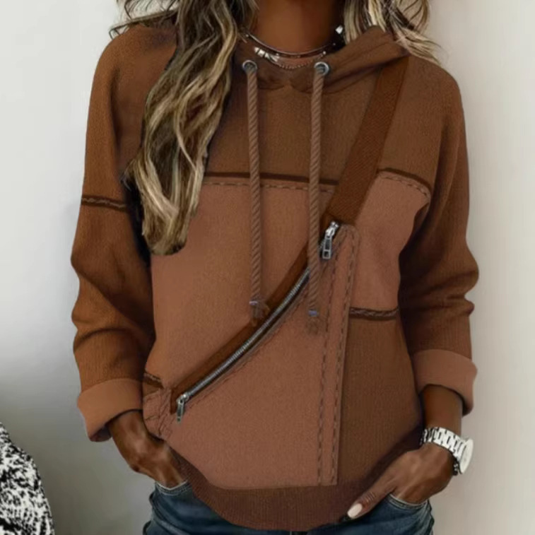 Sensational Women's 3D Zipper Print Hoodie | 5 Colors, Cozy Pullover Sweatshirt - Image 5