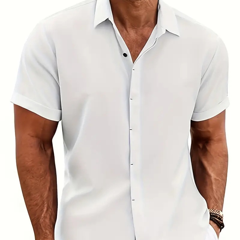Sensational Men's Short Sleeve Button-Down Shirt | 5 Sizes, Beach Casual