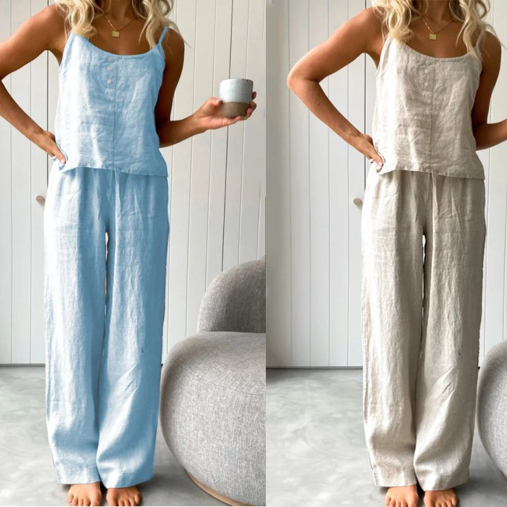 Best Cotton Linen Loungewear Set for Women