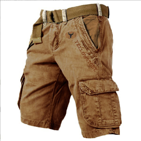 Men's Rugged Utility Cargo Shorts with Belt – Premium 100% Cotton, Casual Work & Outdoor Wear - Image 5