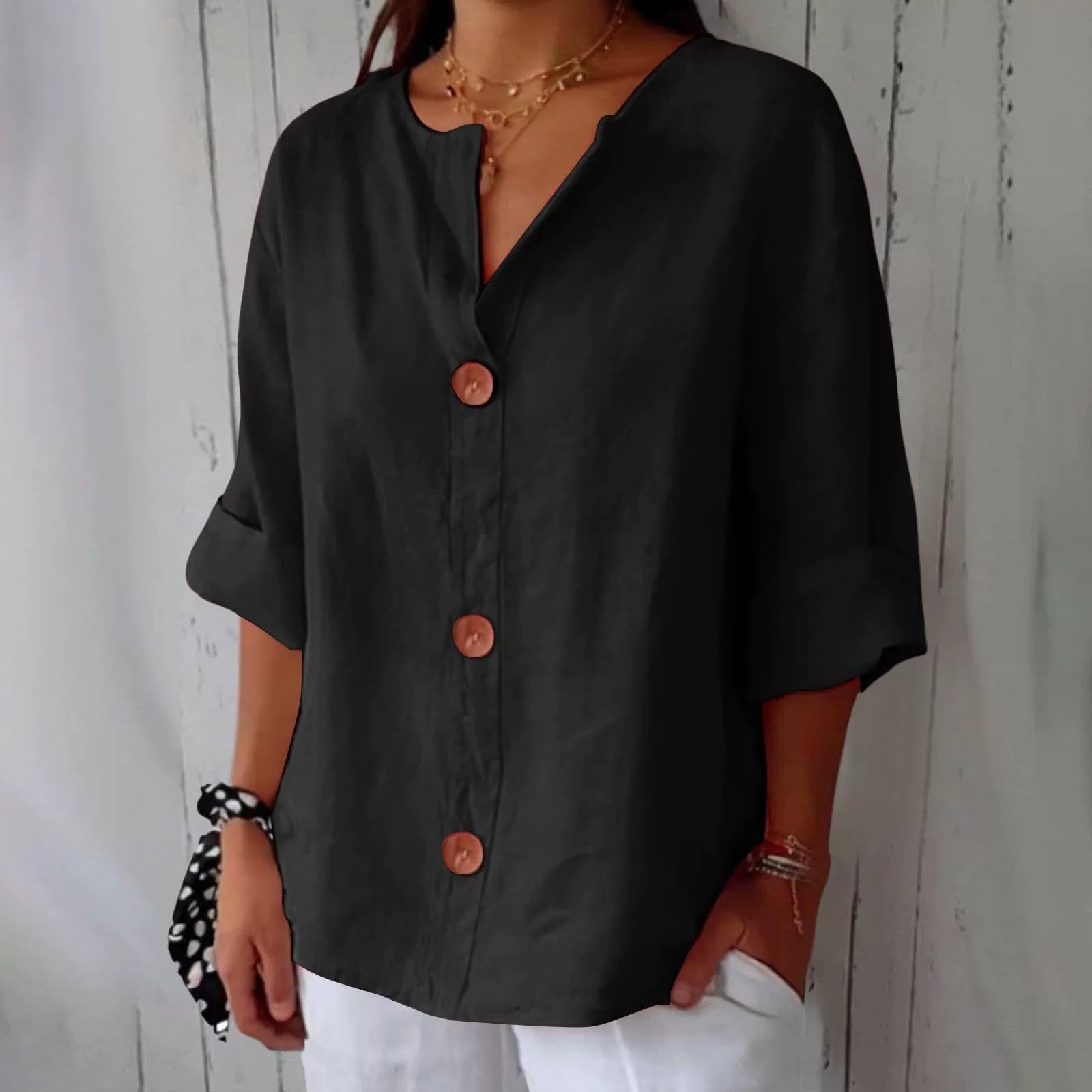 Women’s Linen Shirt – Casual & Breathable Comfort - Image 4