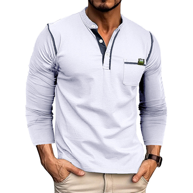Men's Henley Shirt - 6-Color Comfortable - Image 6