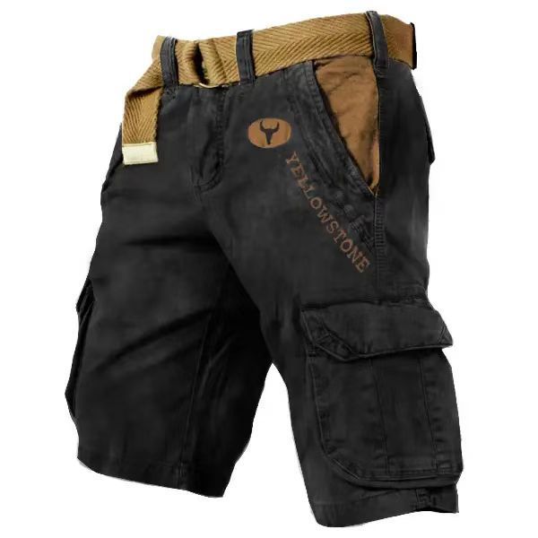 Men's Rugged Utility Cargo Shorts with Belt – Premium 100% Cotton, Casual Work & Outdoor Wear - Image 9