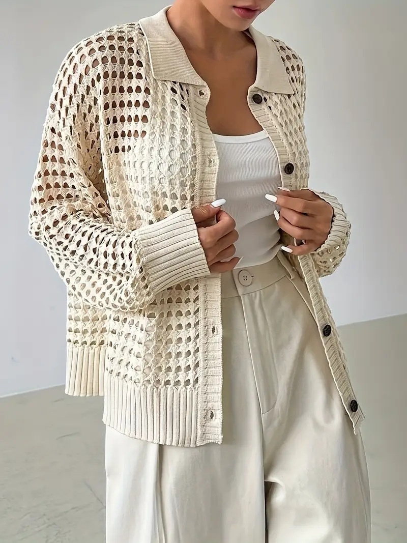Women’s Flower Velvet Cardigan – Casual & Chic - Image 4