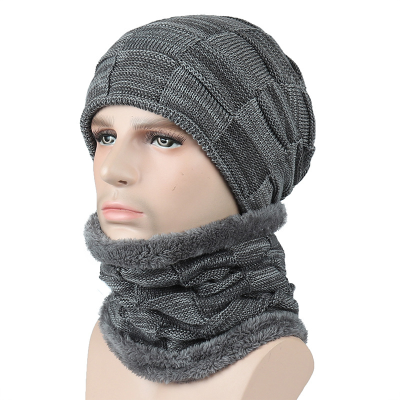 Mens Winter Knit Beanie Set: 2 Ultimate & Perfect Fleece Pieces - Image 3